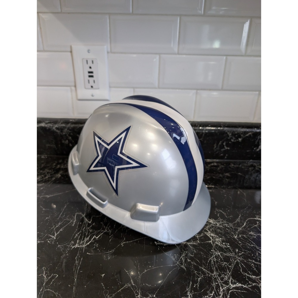 Mens NFL Dallas Cowboys 2003‎ MSA Safety V-Gard Protective Hard Hat M